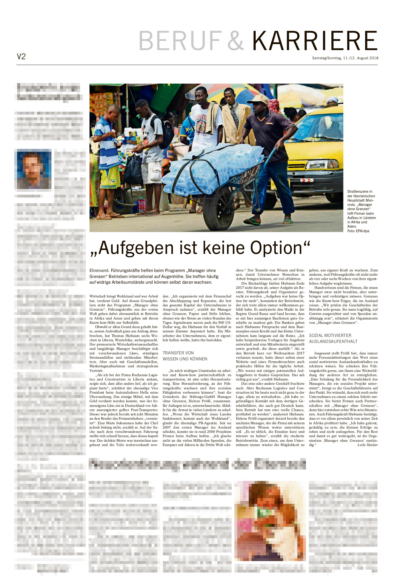 Manager ohne Grenzen @ Stuttgarter Zeitung